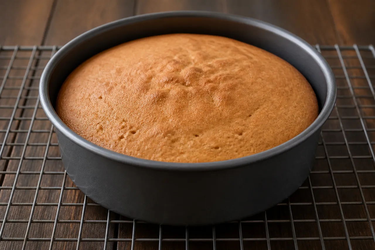 Gâteau nature sans œuf ni lait dans un moule