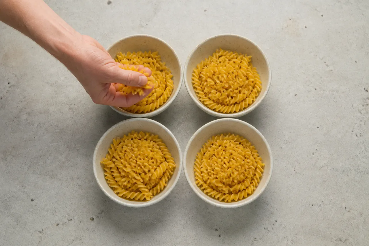 Grammes de pâtes par personne pour 4 convives