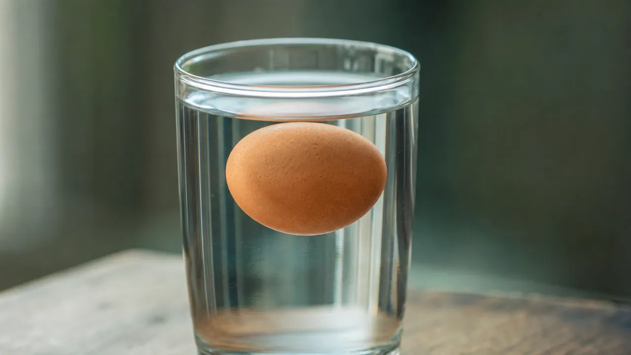 Tester si un œuf est encore bon dans l'eau