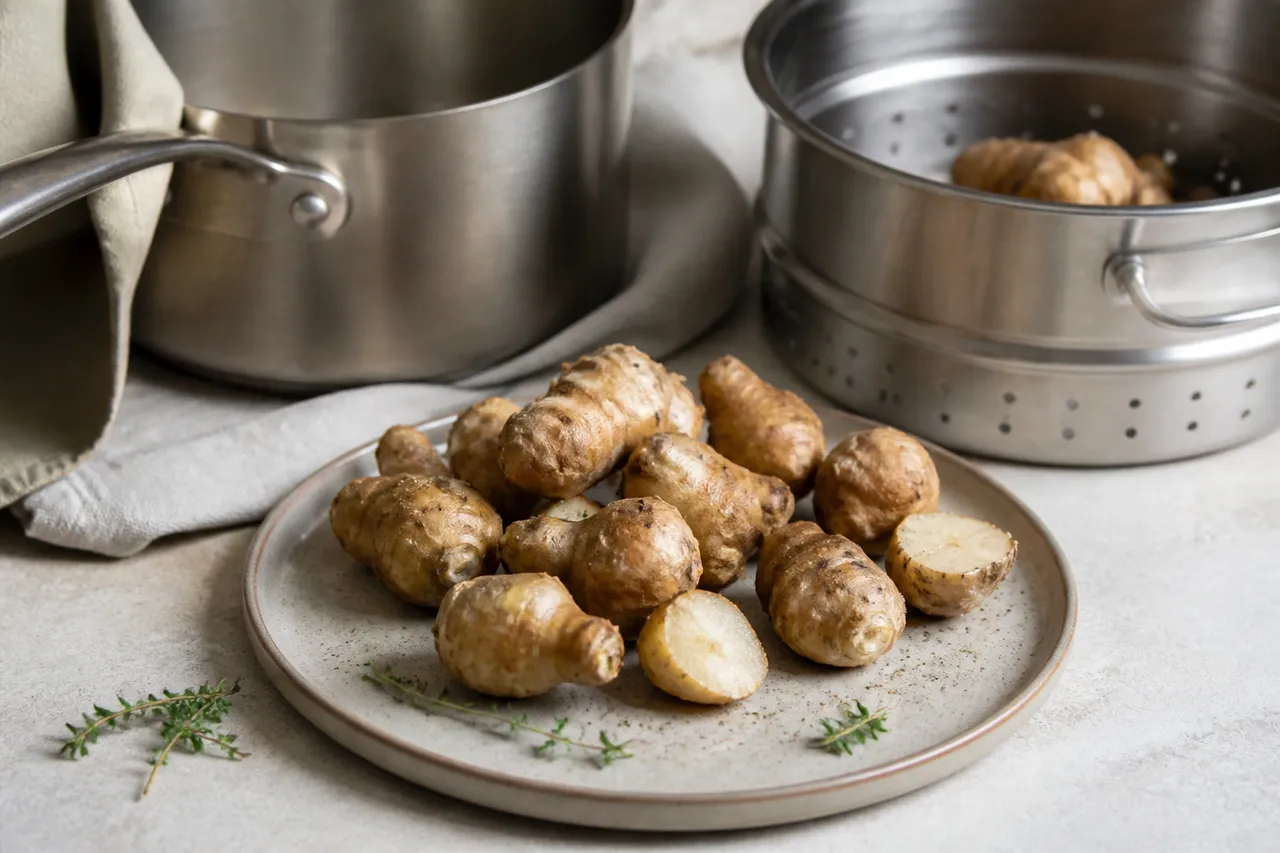 Autres méthodes de cuisson des topinambours, à l'eau ou à la vapeur